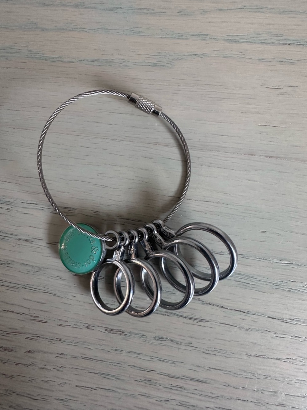 Stella & Dot Silver Necklace Organizer with Mint Green Tag